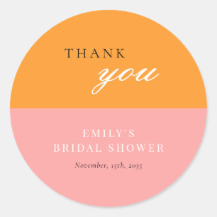 Sticker Rond Love at First Spritz Fête des mariées moderne