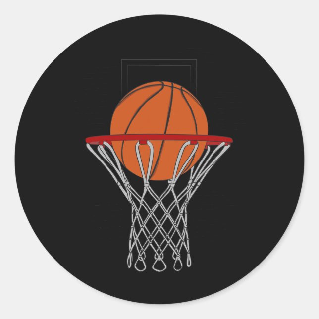 Sticker Rond Love Basketball 4 (Devant)