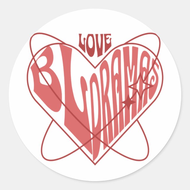 Sticker Rond Love Bl dramatiques (Devant)