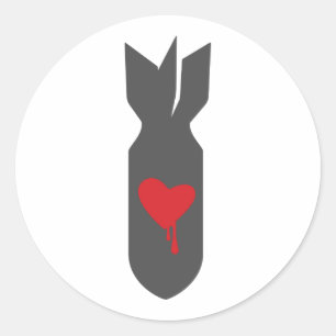 Sticker Rond Love Bomber