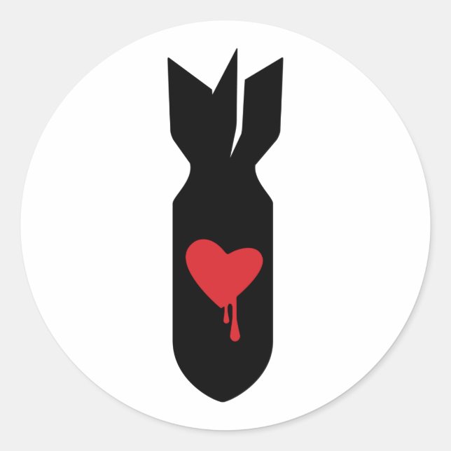 Sticker Rond Love Bomber (Devant)