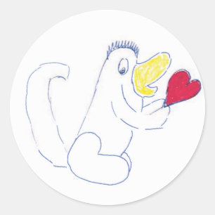 Sticker rond Love Bug