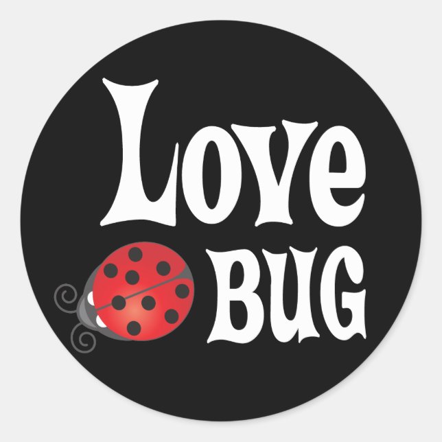 Sticker Rond Love Bug - Ladybug (Devant)