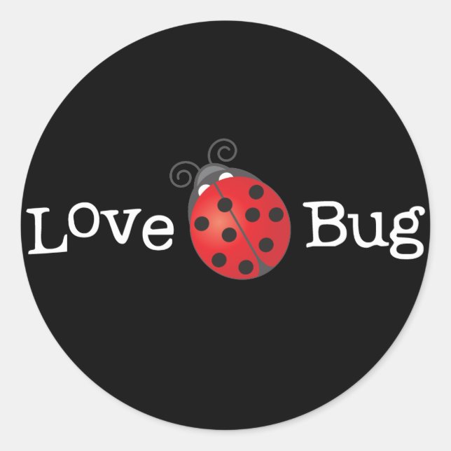 Sticker Rond Love Bug - Ladybug (Devant)