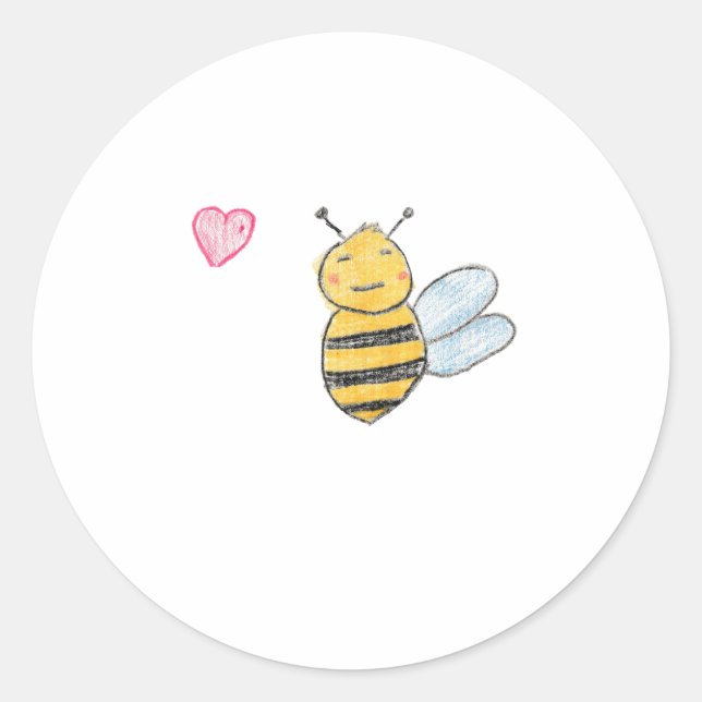 Sticker Rond Love Bumblebee (Devant)