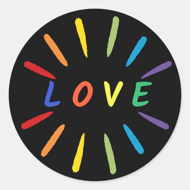 Sticker rond Love Classic (Devant)
