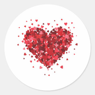 Sticker Rond Love Coeur Chemise Pour Femmes Filles Garçons Coeu