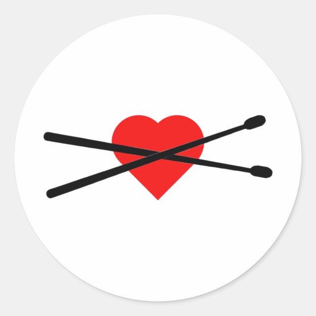 Sticker Rond Love Drumming Coffee Mug (Devant)