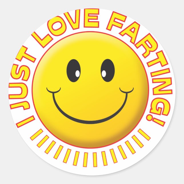 Sticker Rond Love Farting (Devant)