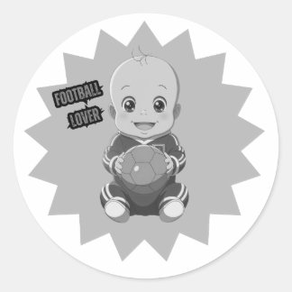Sticker Rond Love football