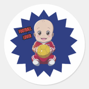 Sticker Rond Love football