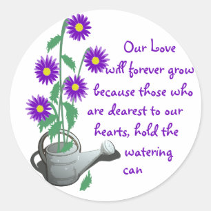 Sticker Rond Love Grows/ Mariage