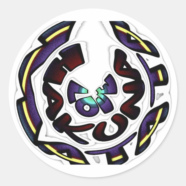 Sticker Rond Love Hakuna Matata beaux cadeaux (Devant)