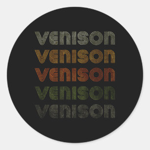 Sticker Rond Love Heart Venison Tee Grunge Style Vintage Noir