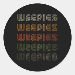 Sticker Rond Love Heart Weepies Tee Grunge Style Vintage Noir