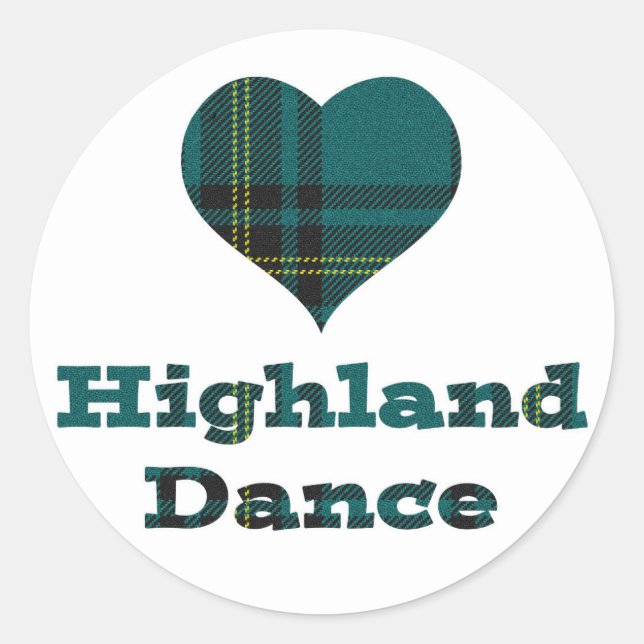 Sticker Rond Love Highland Dance (Devant)