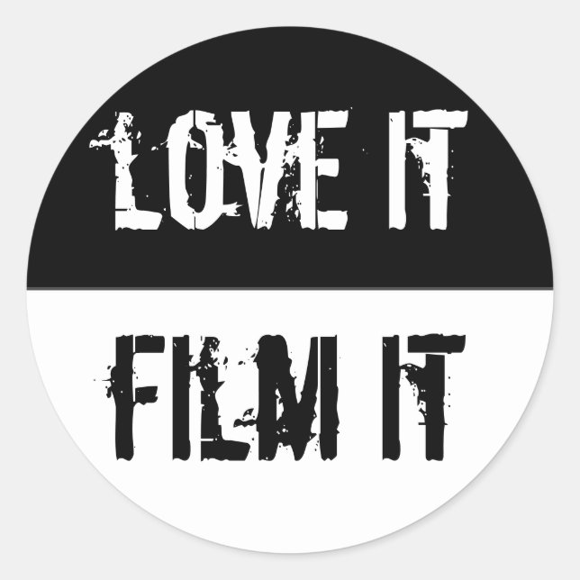 Sticker Rond Love It Film It (Devant)