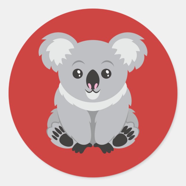 Sticker Rond Love Koala Bears (Devant)