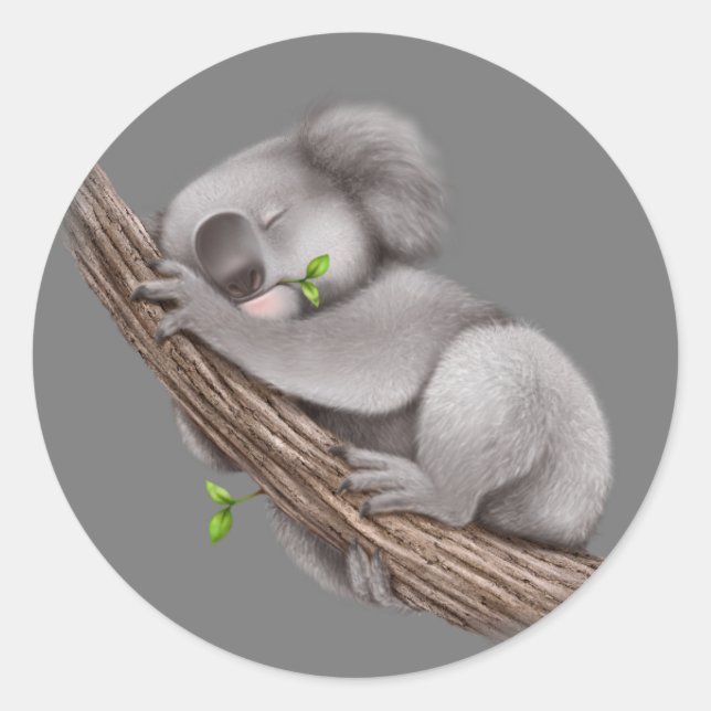 Sticker Rond Love Koala Bears (Devant)