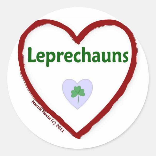 Sticker Rond Love Leprechauns (Devant)