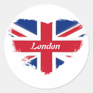 Sticker Rond Love Londres