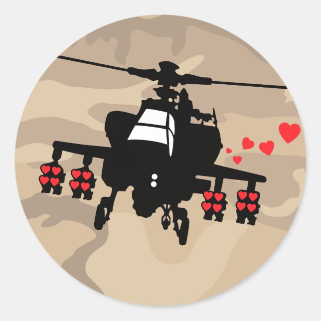 Sticker Rond Love Machine Attack Chopper (Devant)