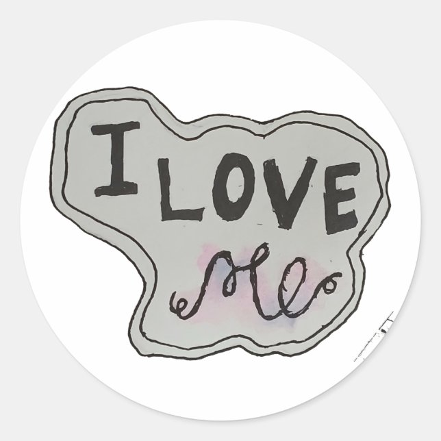 Sticker Rond Love me.. (Devant)
