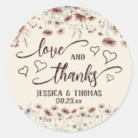 Love & Merci Boho Fleurs sauvages Mariage Earthton