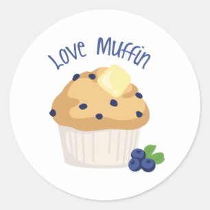 Sticker Rond Love Muffin