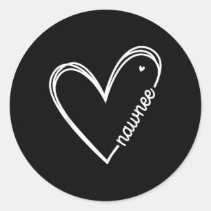 Sticker Rond Love Nawnee Heart Femmes Fête des mères Anniversai