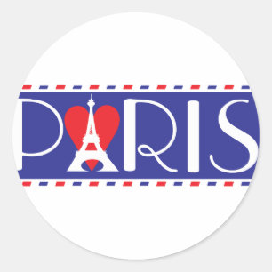 Sticker Rond Love Paris