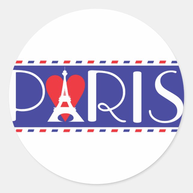 Sticker Rond Love Paris (Devant)