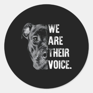 Sticker Rond Love Pitbull Nous sommes leur voix