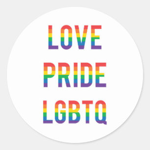 Sticker Rond Love Pride LGBTQ