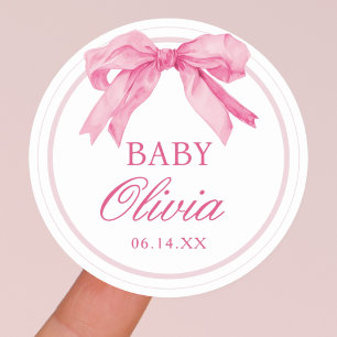 Sticker Rond Love Shack Baby shower bébé fille
