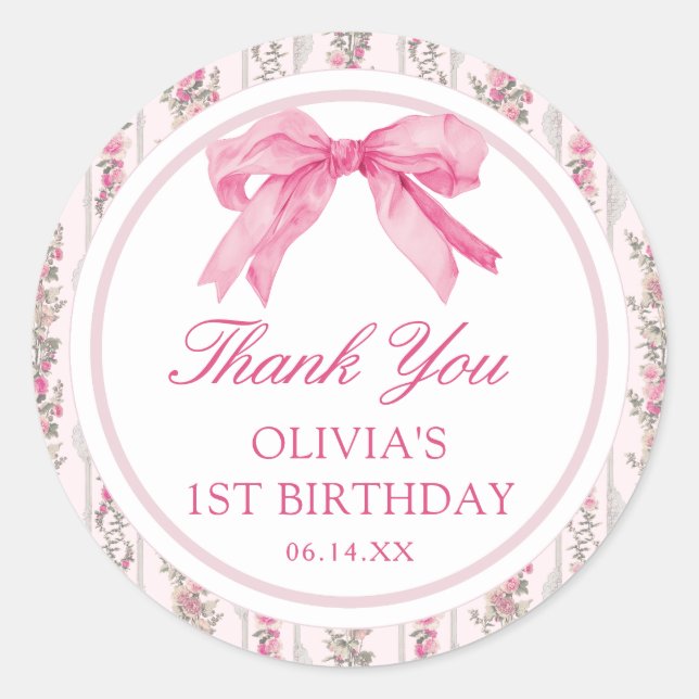 Sticker Rond Love Shack Coquette Merci (Devant)