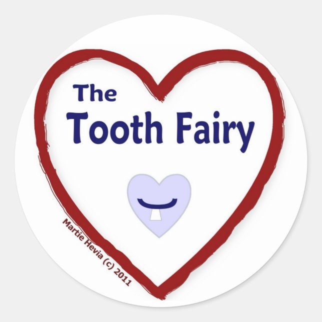Sticker Rond Love The Tooth Fairy (Devant)