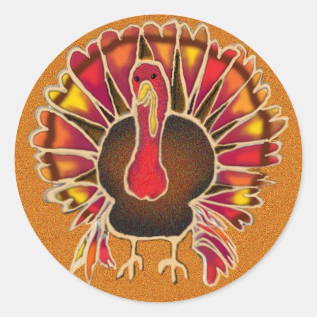 Sticker Rond LOVE TURKEY par SHARON SHARPE (Devant)