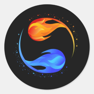 Sticker Rond Love-Yin Yang-