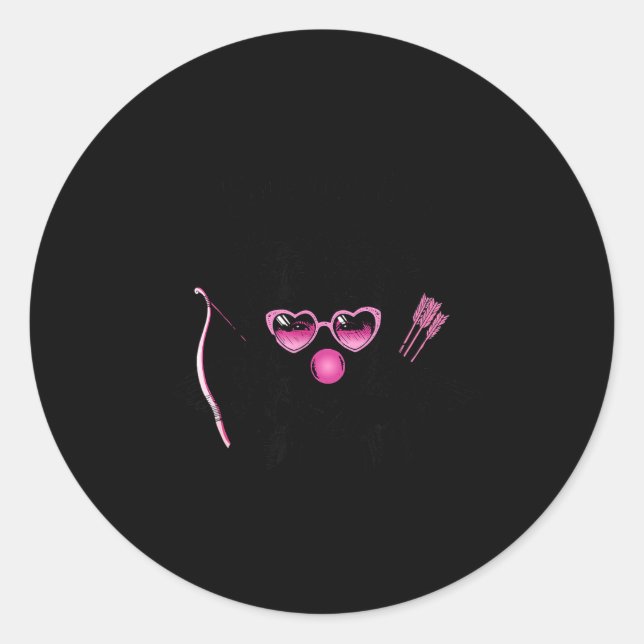 Sticker Rond Love You Like Six Seven Cud 67 Meme Valentine's Da (Devant)