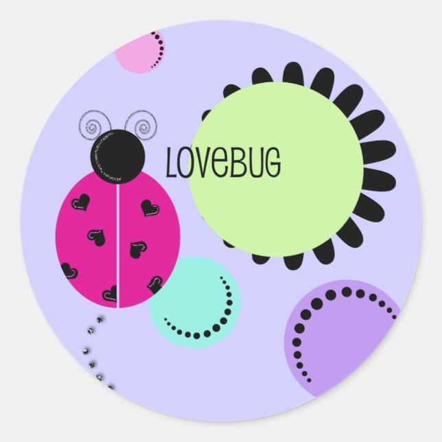 STICKER ROND LOVEBUG (Devant)