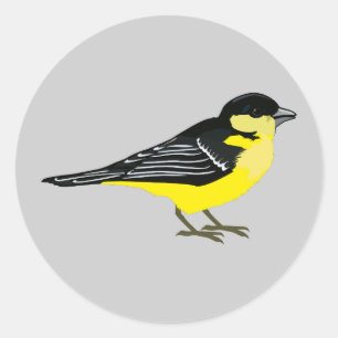 Sticker Rond Lovely Lesser Goldfinch
