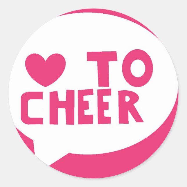 Sticker Rond lovetocheer (Devant)