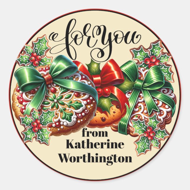 Sticker Rond Lovin' de l'étiquette alimentaire au four (Devant)