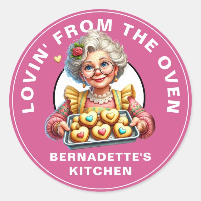 Sticker Rond Lovin' du four (Devant)