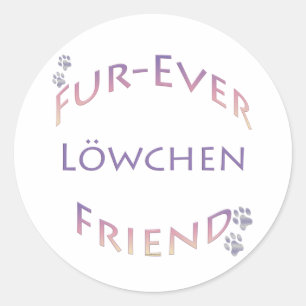 Sticker Rond Löwchen Furever