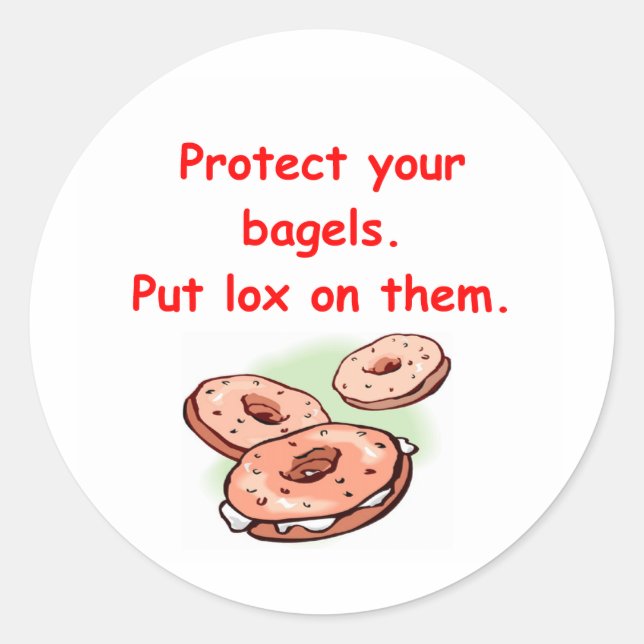 Sticker Rond lox et bagels (Devant)
