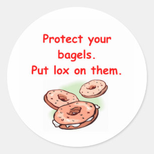 Sticker Rond lox et bagels
