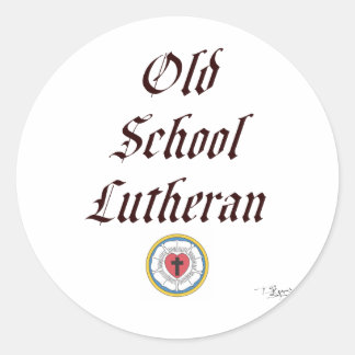 Sticker Rond Lu-Old School couleur luthérienne