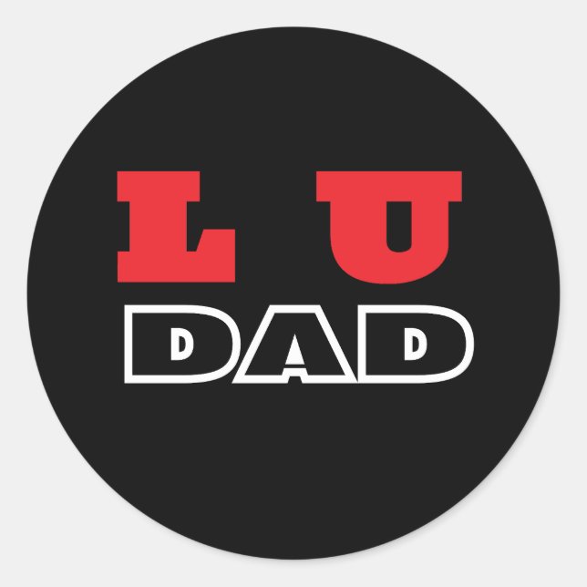Sticker Rond Lu Papa (Devant)